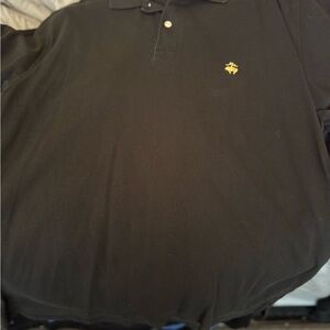 Brooks Brothers Black Polo with Gold Logo